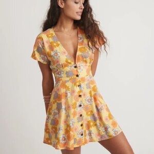 Yellow and Orange Floral Camila Dress